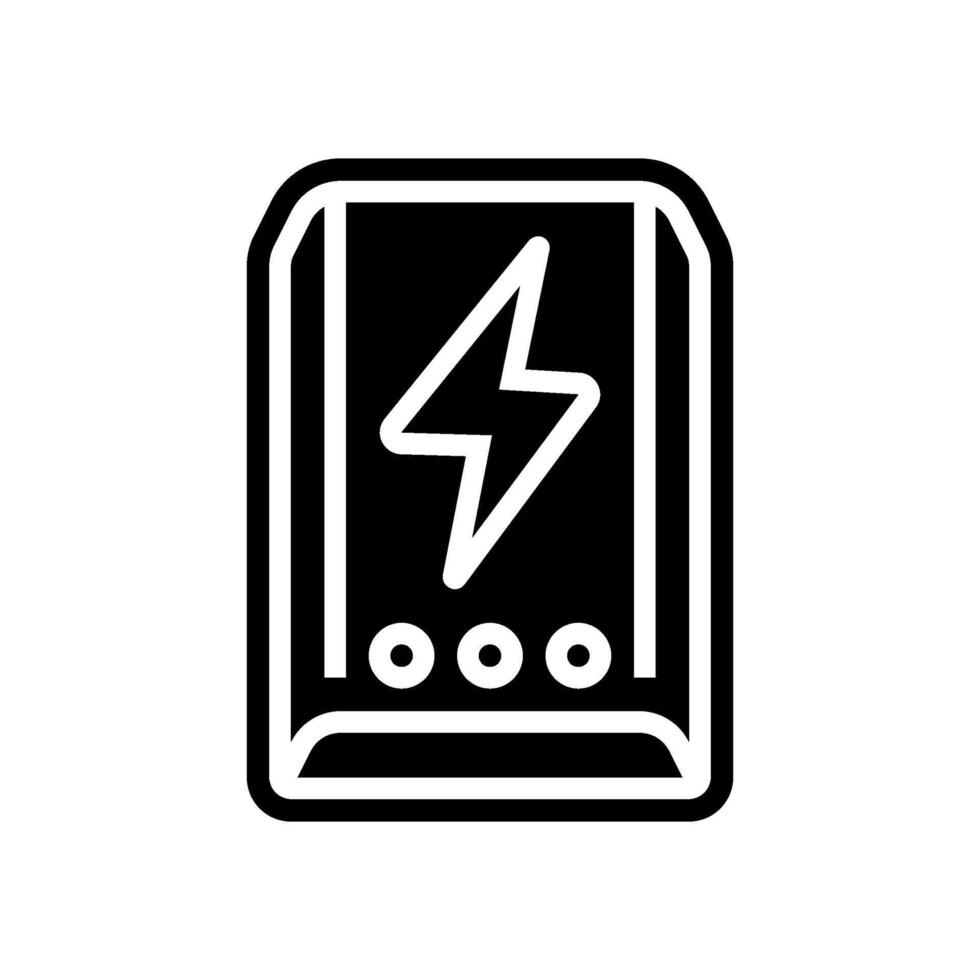 portable charging option glyph icon illustration vector