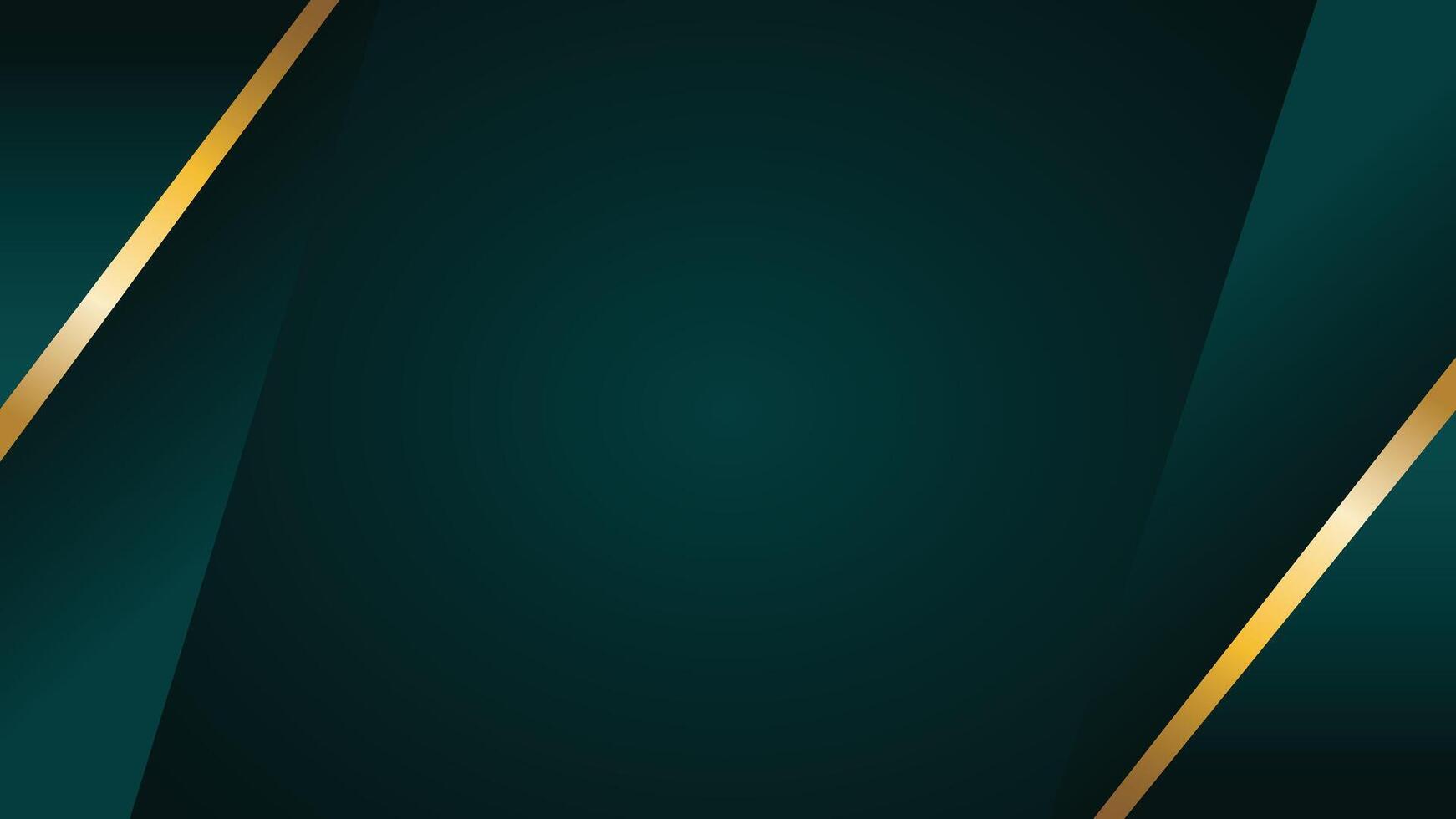 Emerald green abstract background with dark gradient, geometric border, and copy space vector