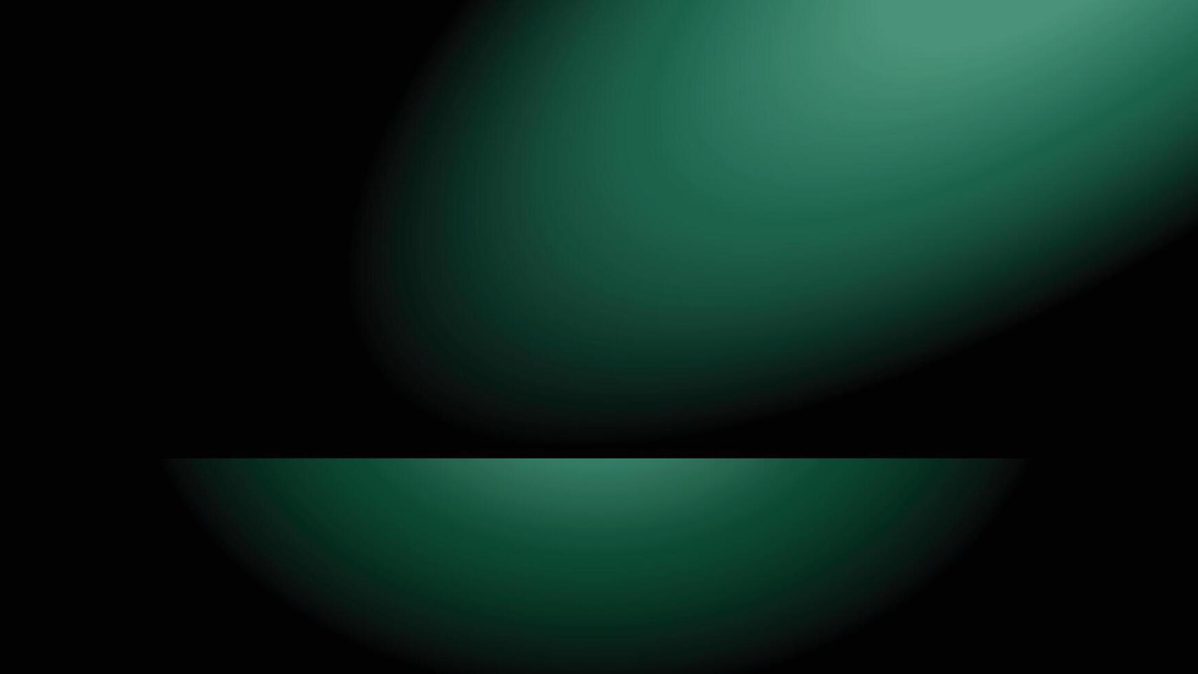 Dark emerald green studio background with light glow, abstract space vector