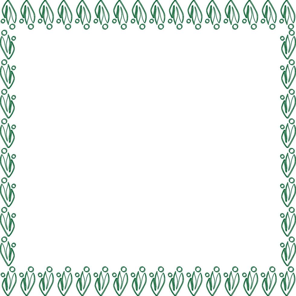 Summer meadow frame. Trendy botany template vector
