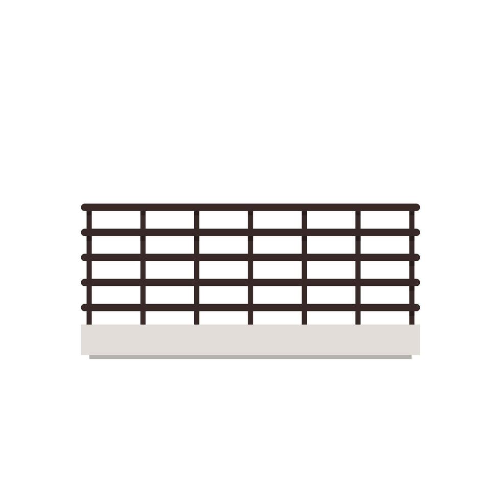 Balcony cartoon . Railing . Fence . Fence. vector
