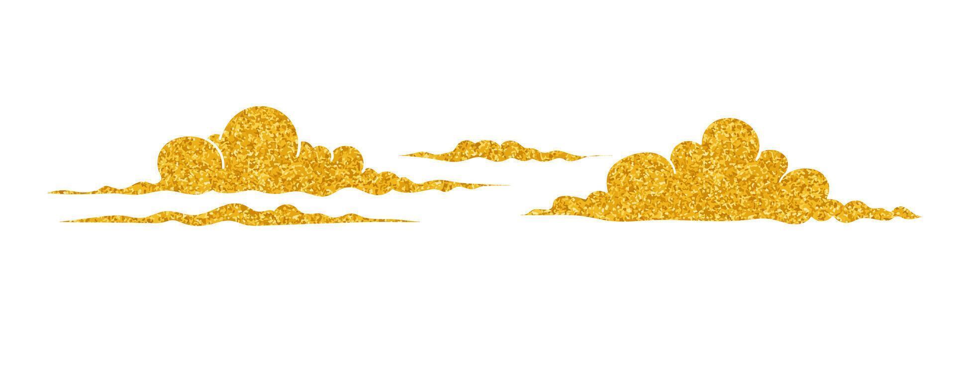 cloud illustration gold colored vector