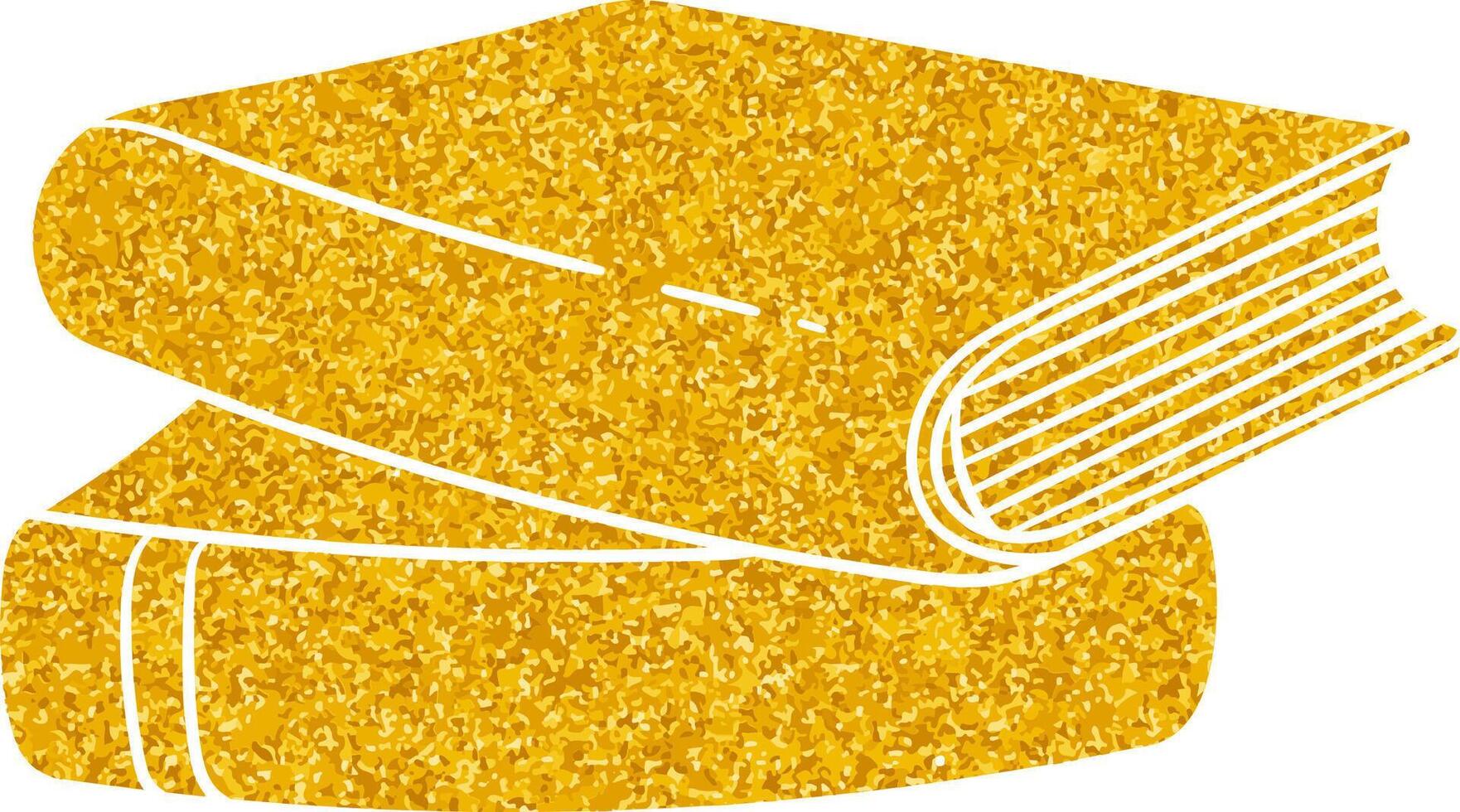 Creative representation of golden books with a textured design vector