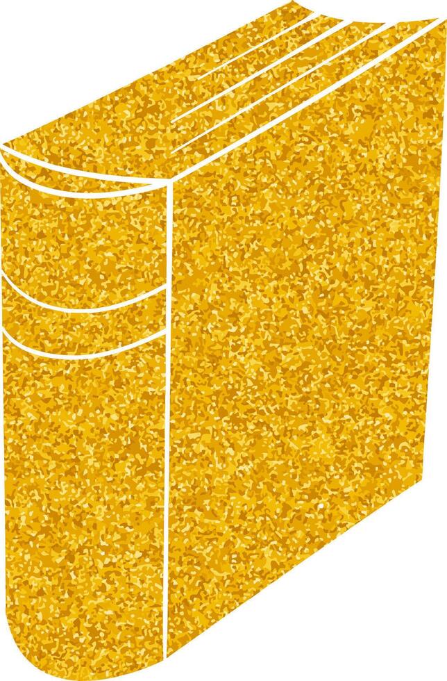 Bright golden book resting on a side table in cozy room vector