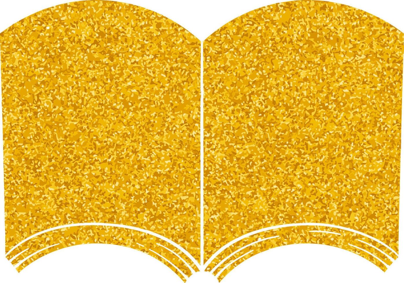 Sparkling golden open book design with glitter effect vector