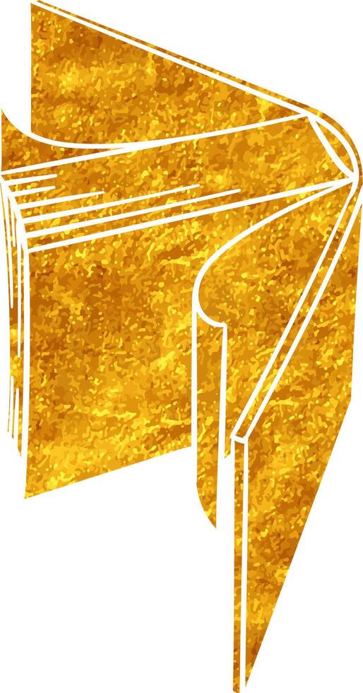 Artistic golden texture with book-like structure in abstract design vector