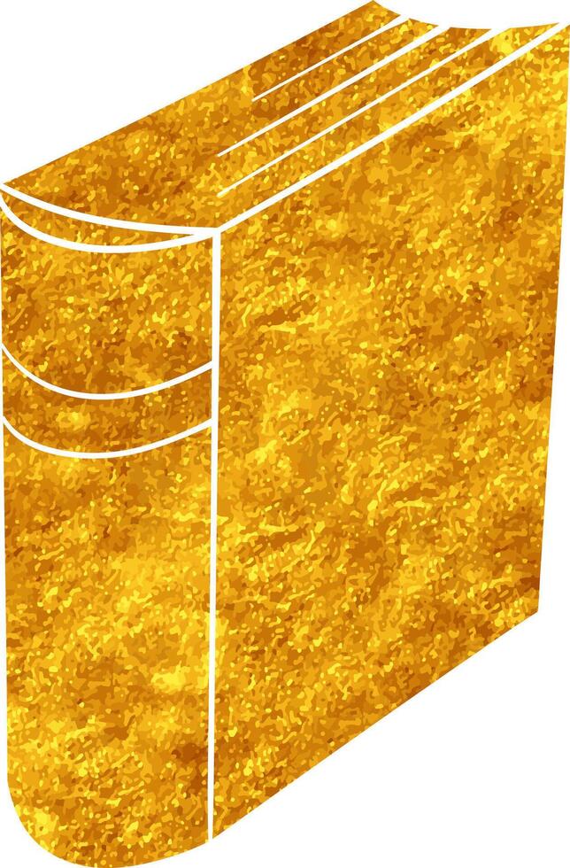 Bright golden book resting on a surface with a soft glow vector
