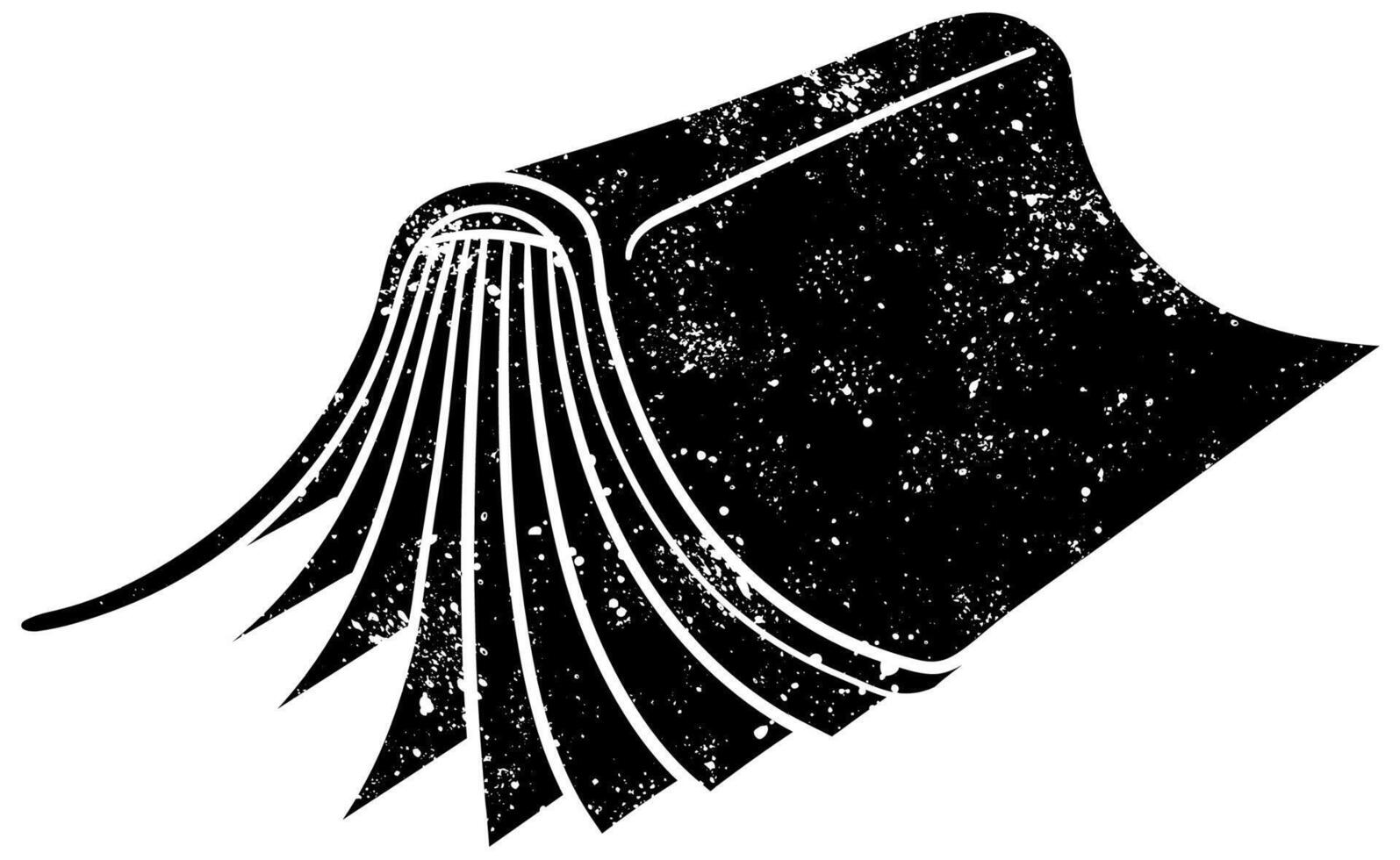 Creative representation of an open book with textured pages vector