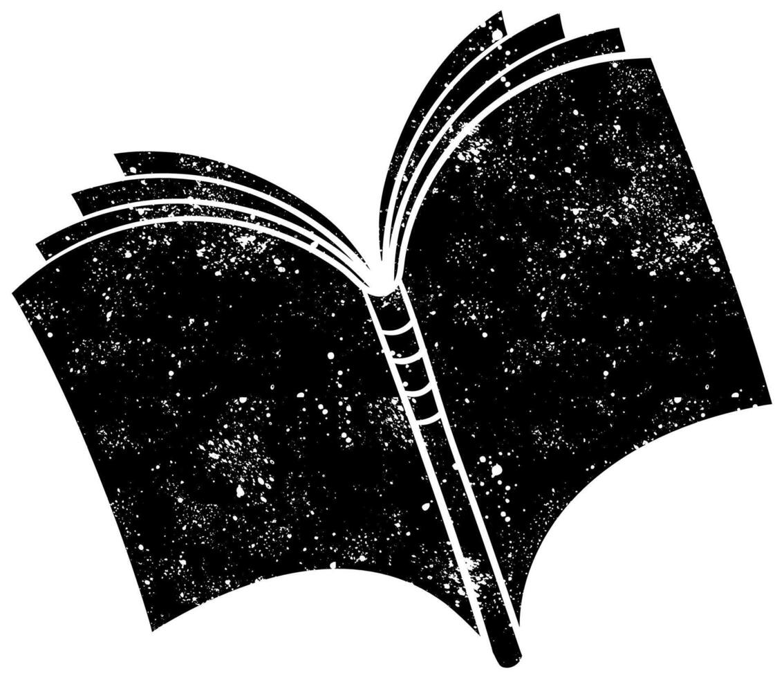 Open book with cosmic design showcasing imagination and knowledge vector