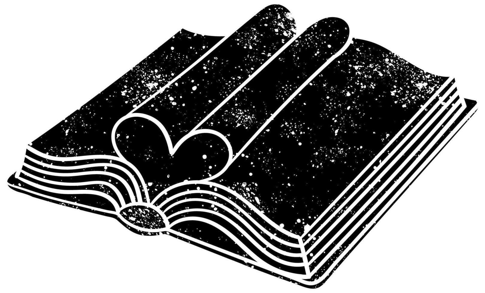 Book with heart-shaped pages inspires creativity and imagination vector