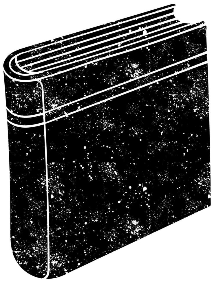Artful black notebook with a speckled cover design in focus vector