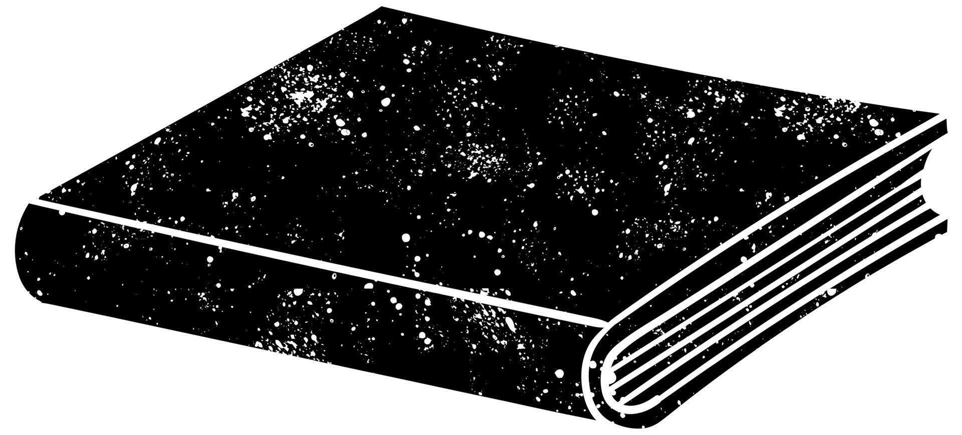 Artistic black book design featuring cosmic elements vector