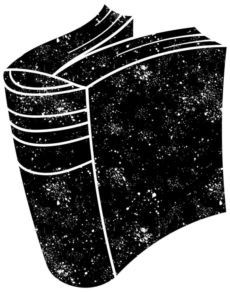 Creative illustration of a book against a cosmic backdrop vector