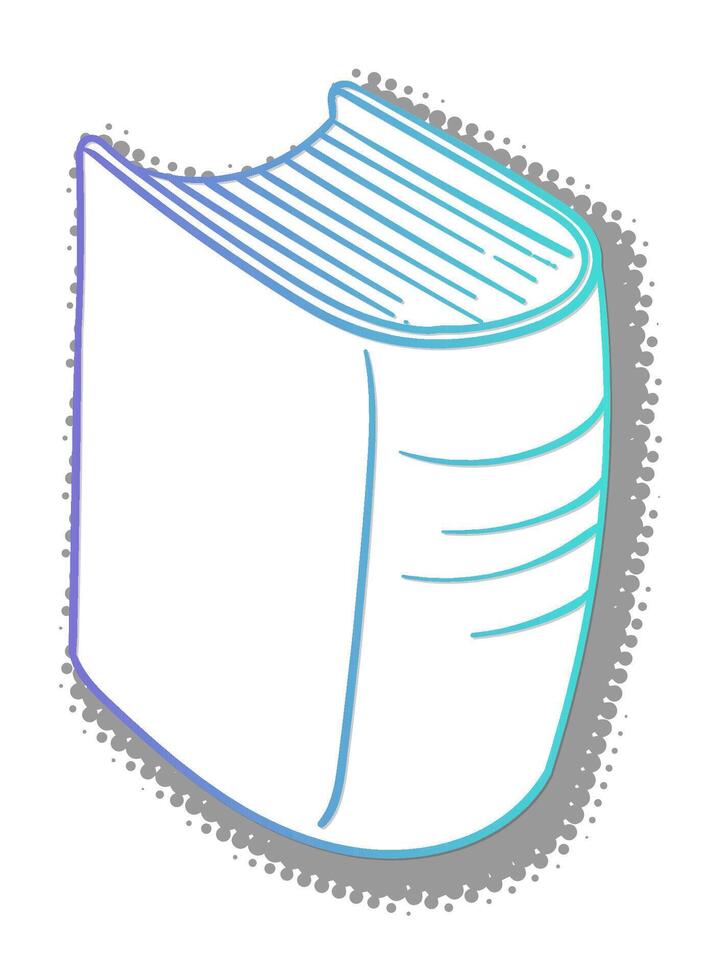 Creative illustration of an open book with stylized pages vector