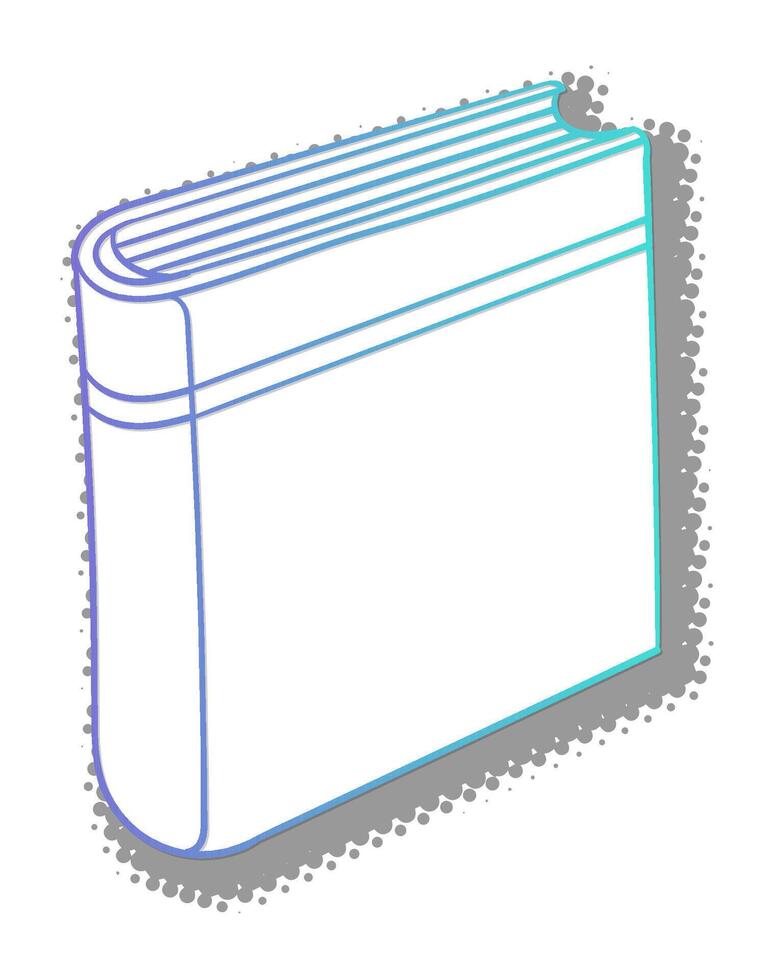 Creative book illustration with colorful outlines and shadows vector