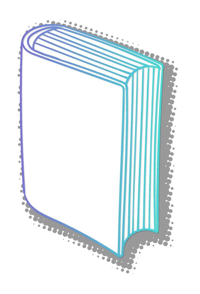 Colorful illustration of an opened book with a unique design vector