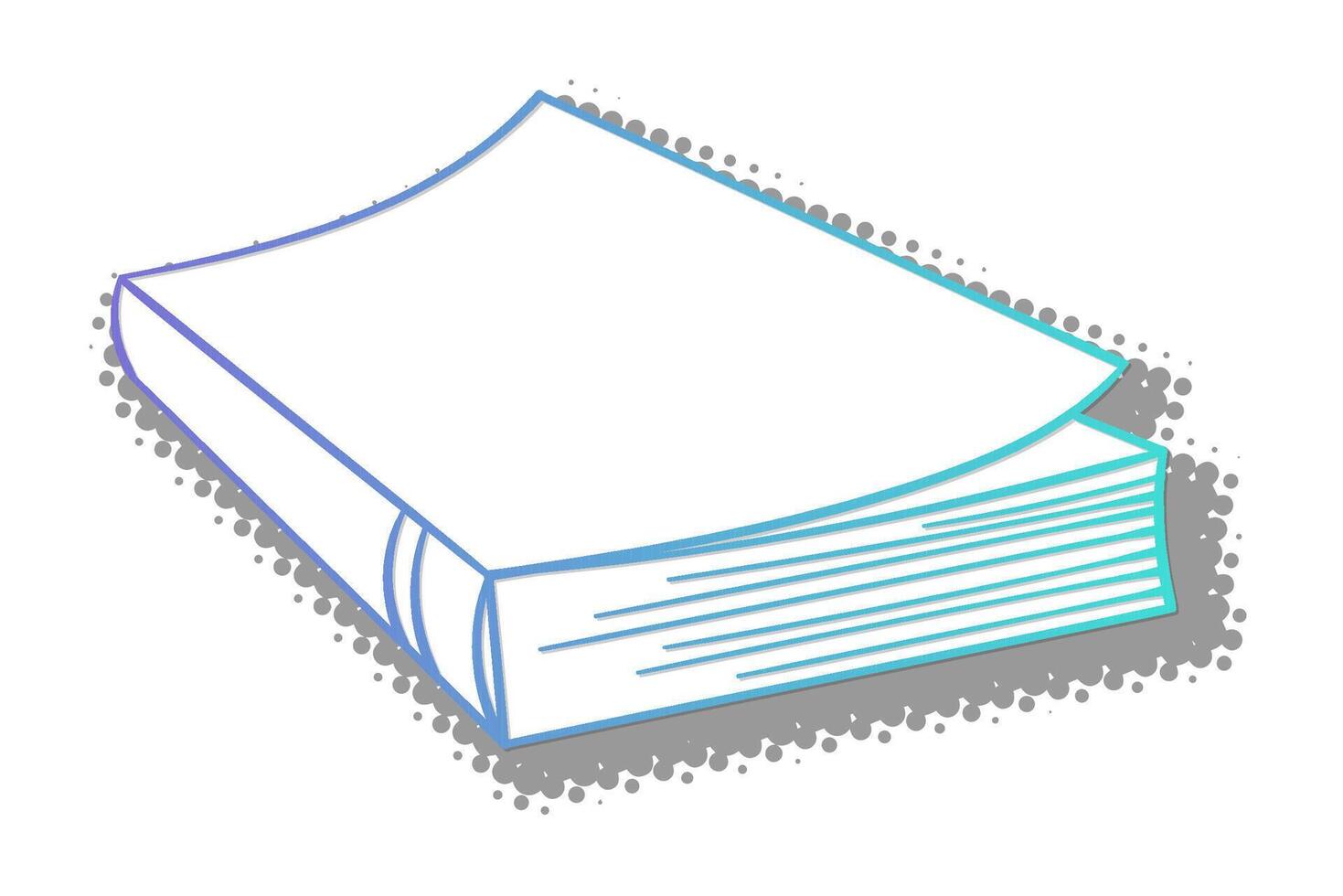 Creative illustration of a closed book on a white background vector