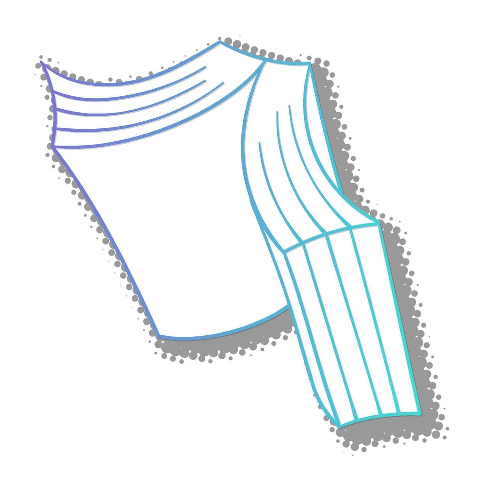 book sketch of a tailored shirt with sleeve details vector