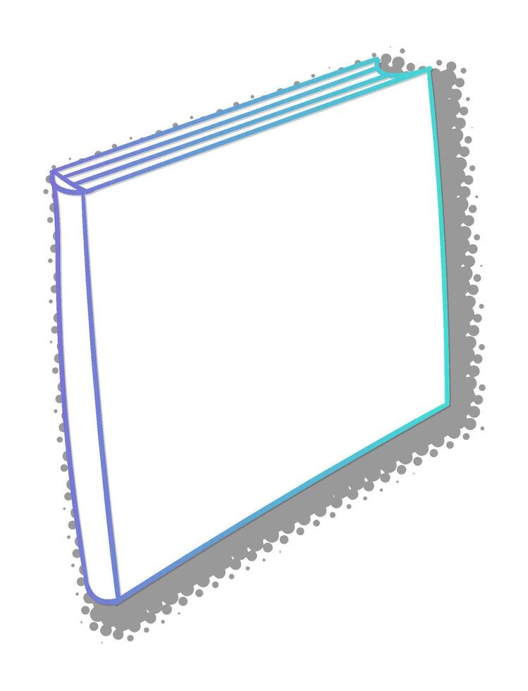 Creative sketch of an open book with colorful borders vector