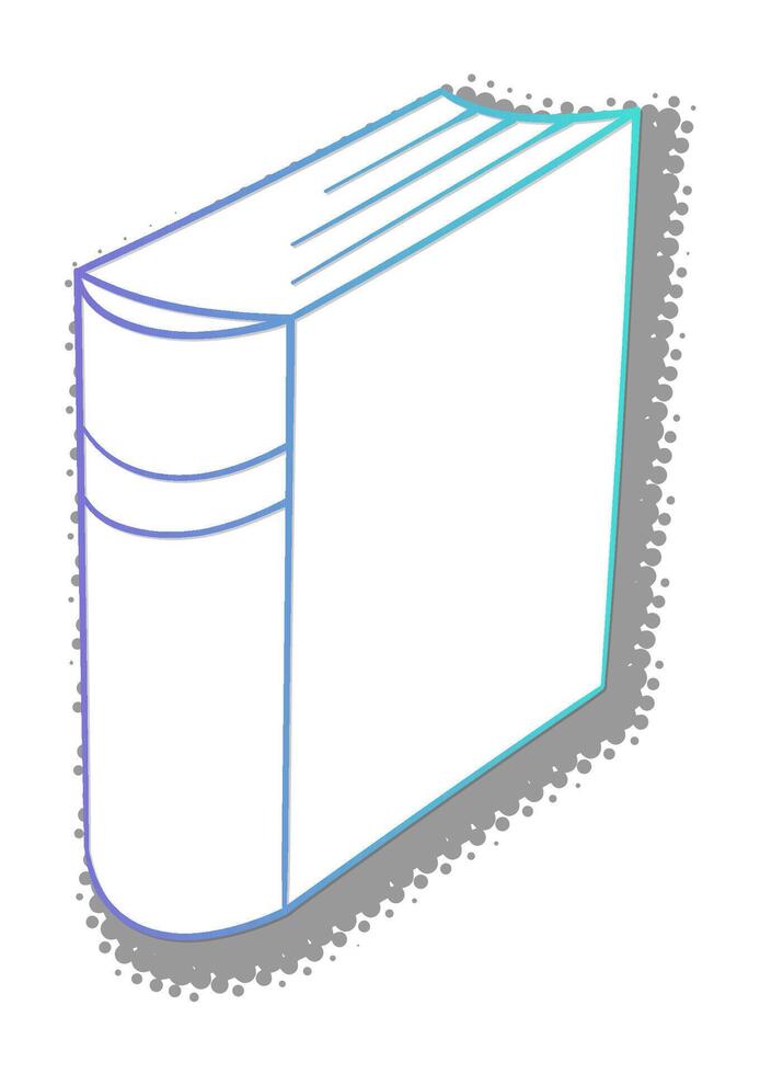 Creative drawing of a thick book with unique design elements vector
