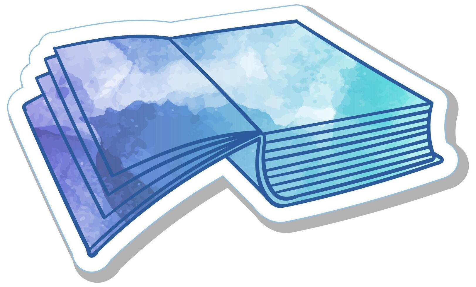 Colorful book illustration depicting creativity and imagination vector