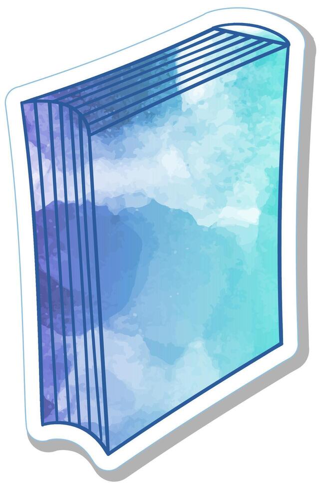 Colorful book with blue and turquoise design in vibrant hues vector