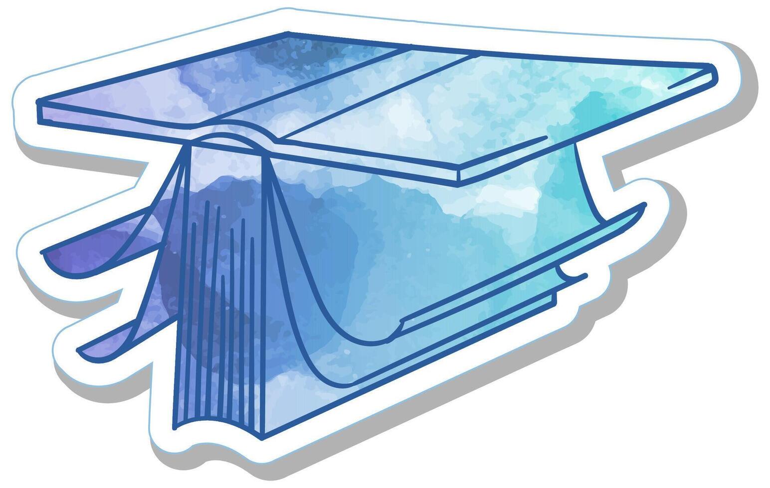 Sketch of a book with watercolor effect on a white background vector