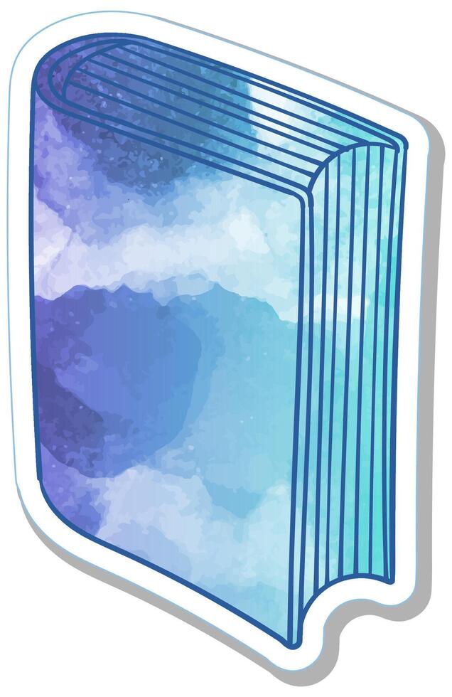 Vibrant blue artistic book illustration with abstract design vector