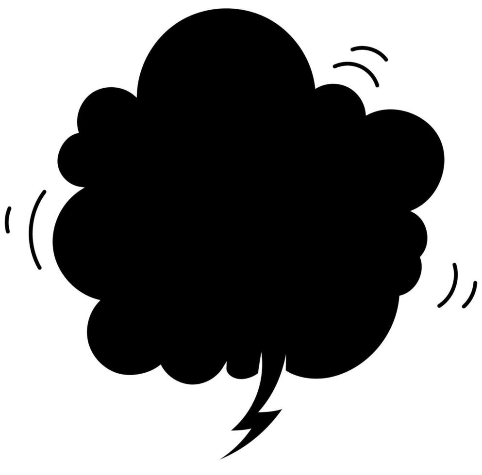 Black speech bubble features vector