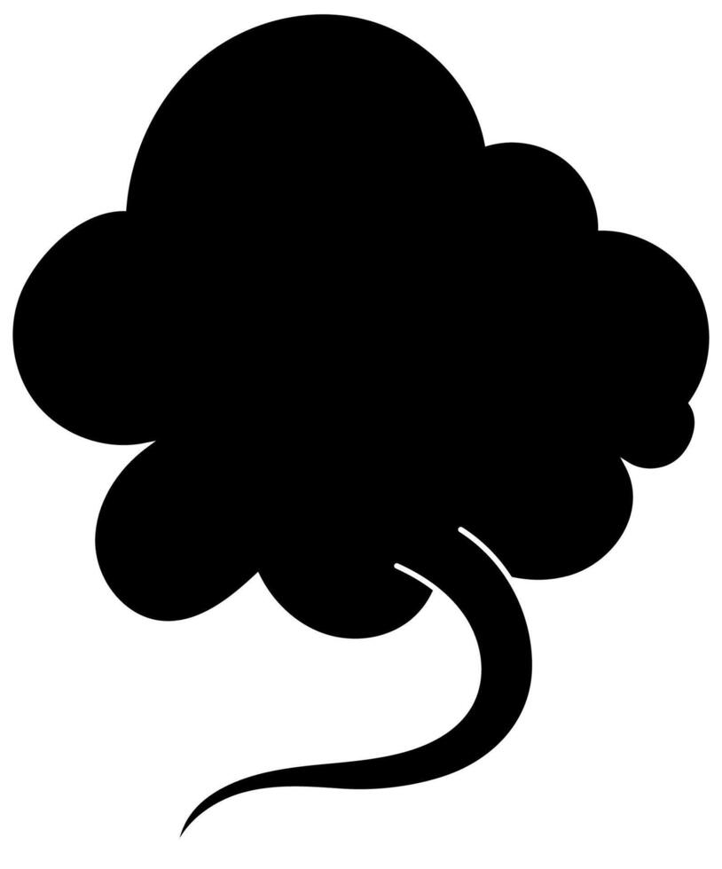 Creative silhouette of a speech bubble shape on a plain background vector