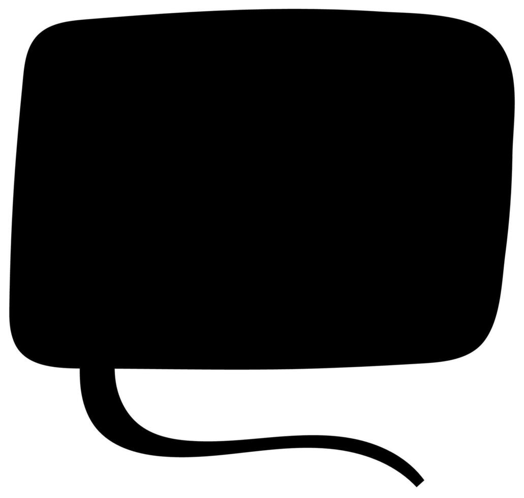 Black silhouette of a speech bubble on a background vector