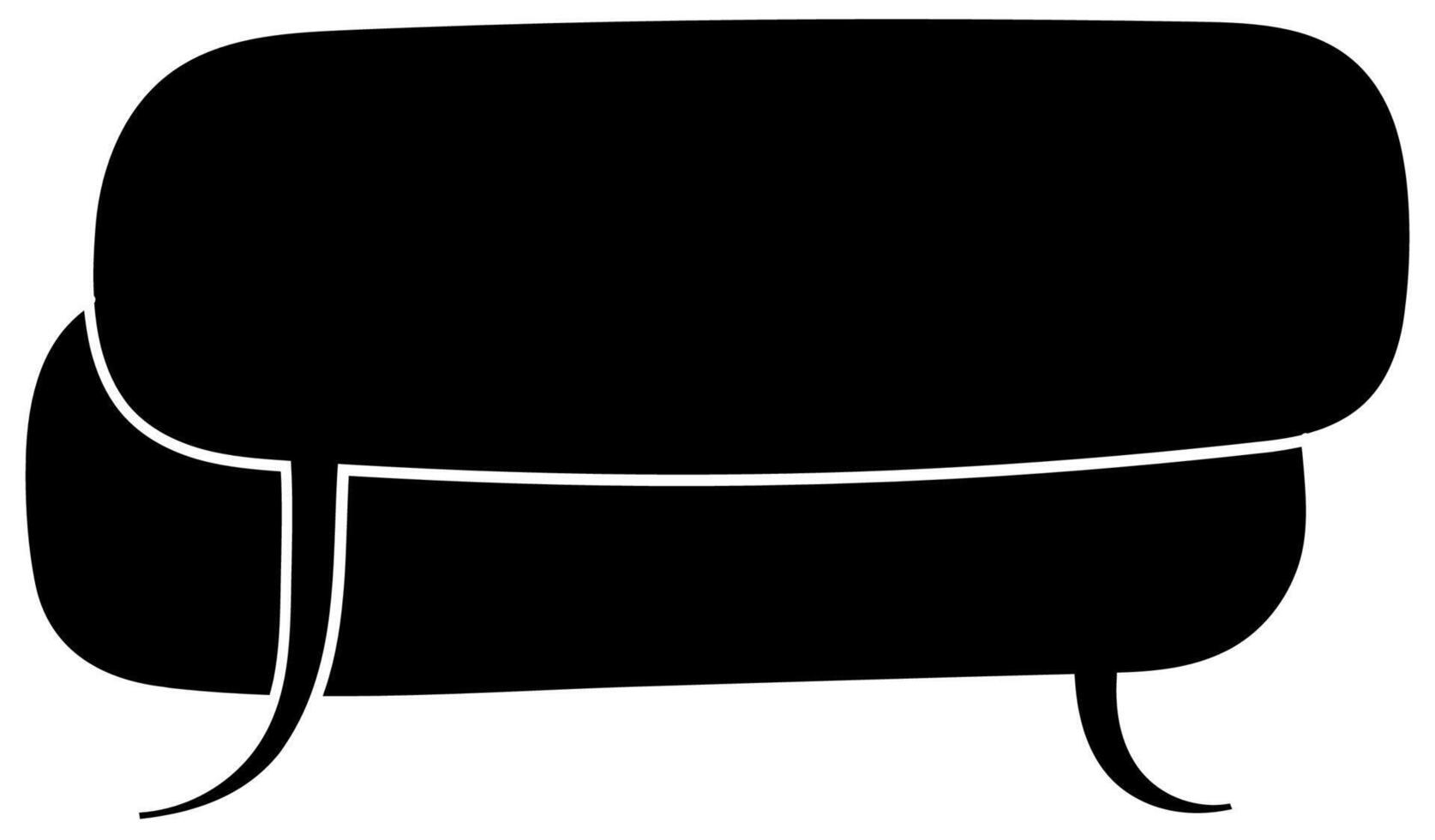 Stylish black speech bubble design with minimalist aesthetics vector
