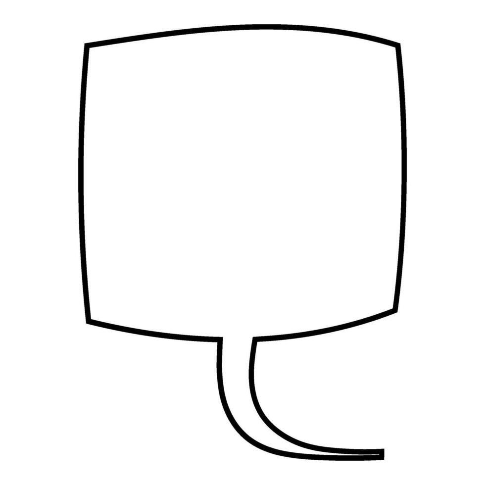 Creative illustration of a speech bubble with a curved stem vector