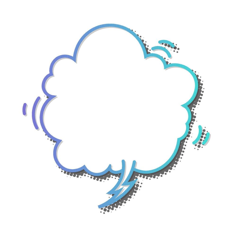 speech bubble graphic with lightning bolt and sound waves displayed vector