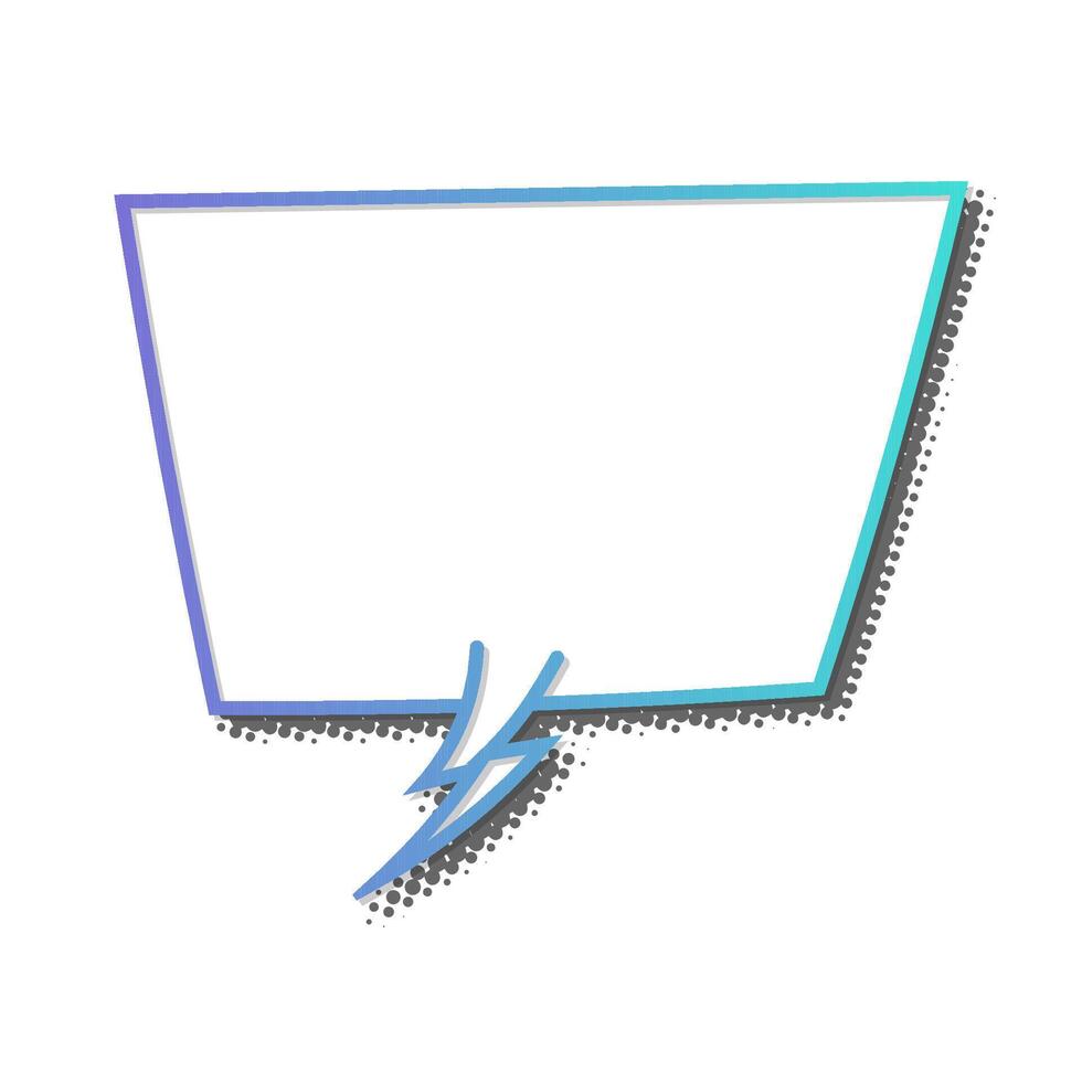 Bold graphic design featuring a lightning bolt in conversation bubble vector