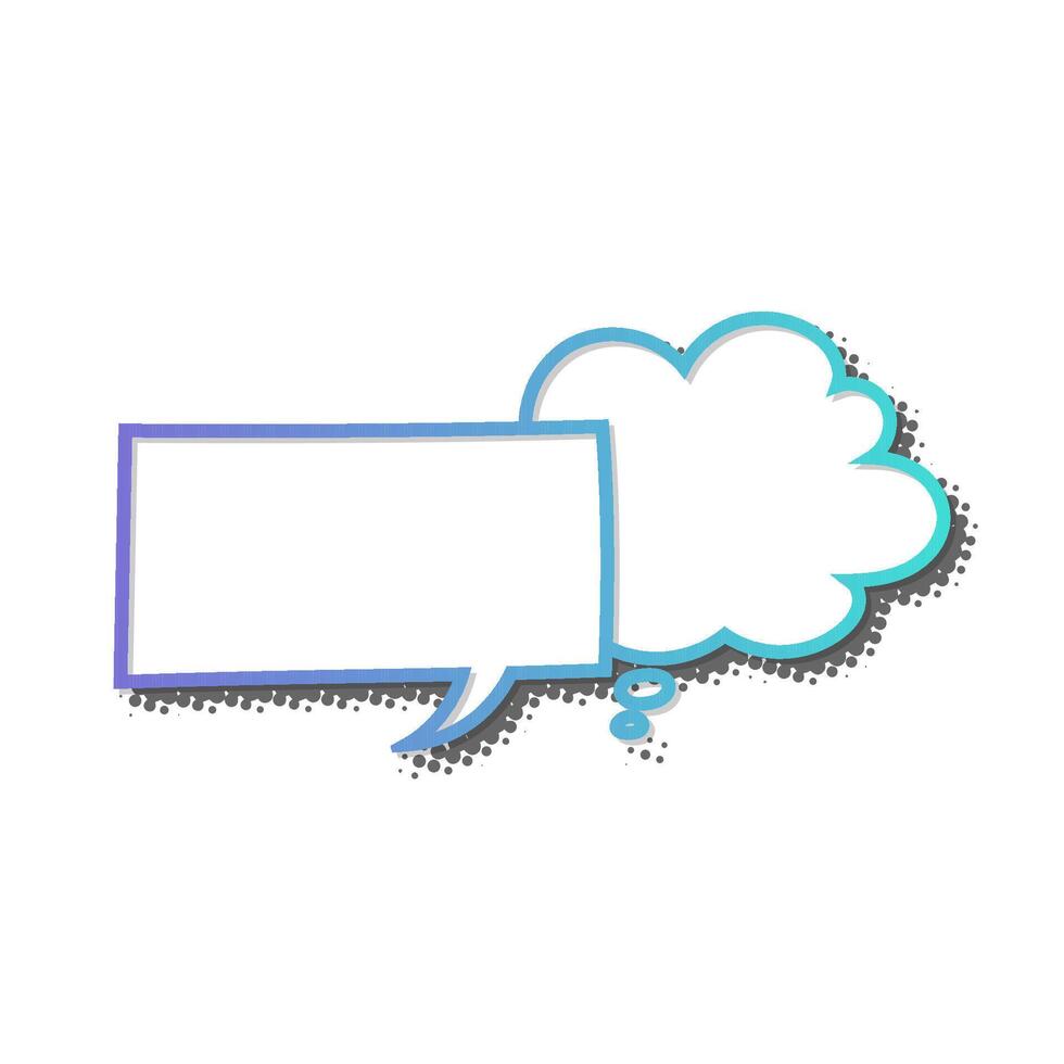 Colorful thought bubble design for creative projects vector