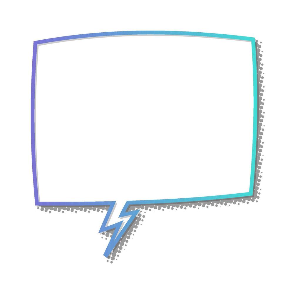 Creative speech bubble design with dynamic lightning bolt accent vector