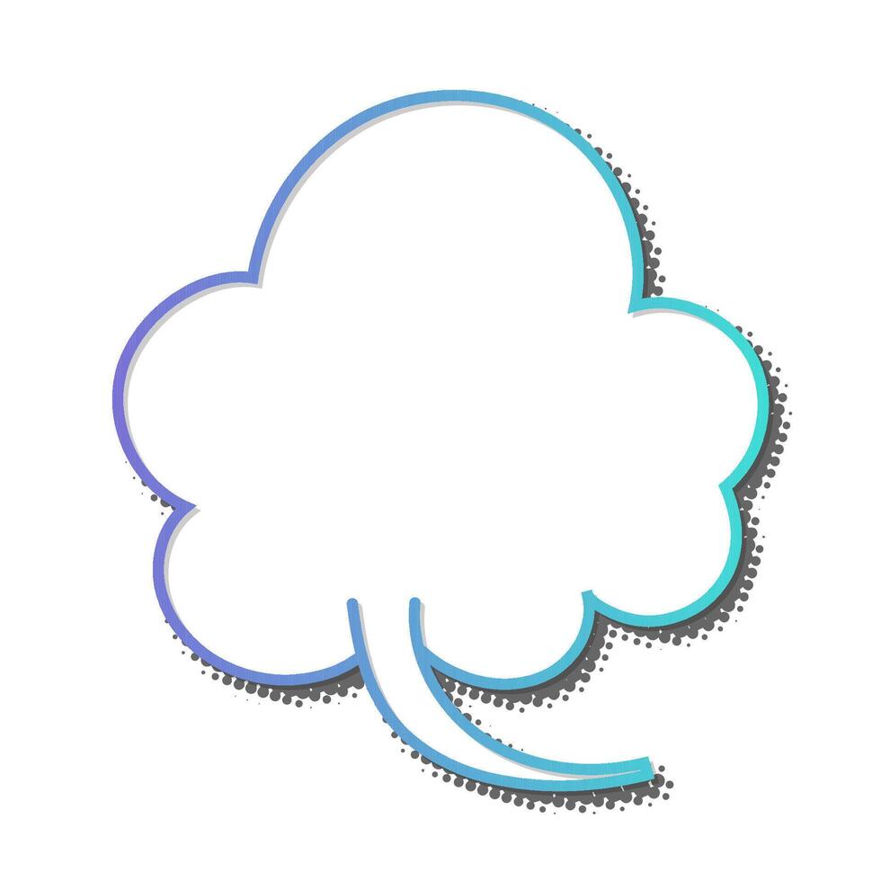 Creative speech bubble design with blue outline on white background vector