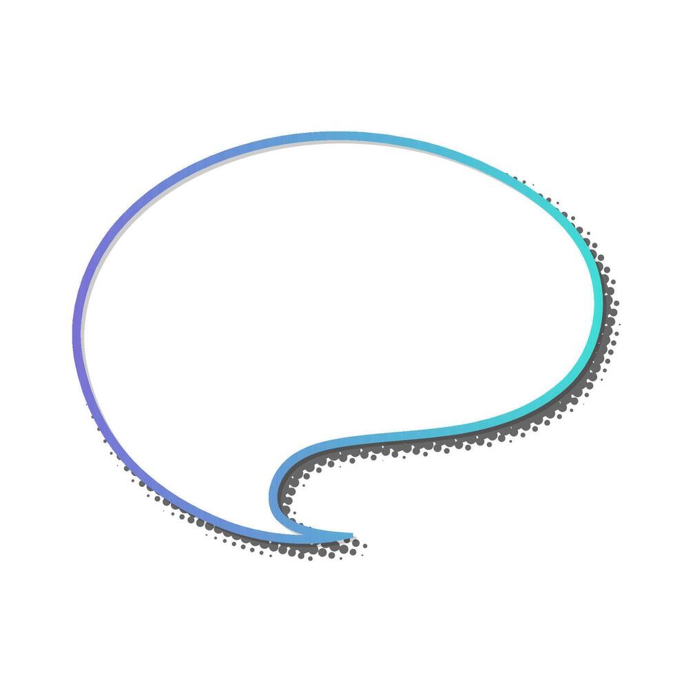 Creative speech bubble design with colorful outline vector