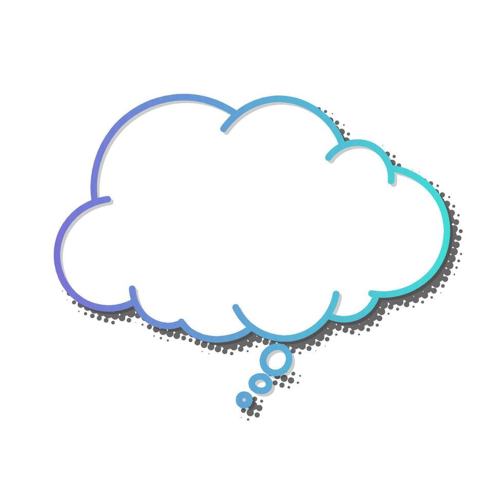 Creative speech bubble design with thought bubble illustration vector