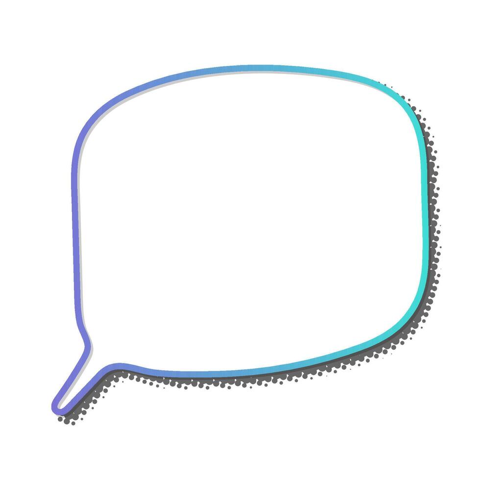 Creative blank speech bubble on white background vector
