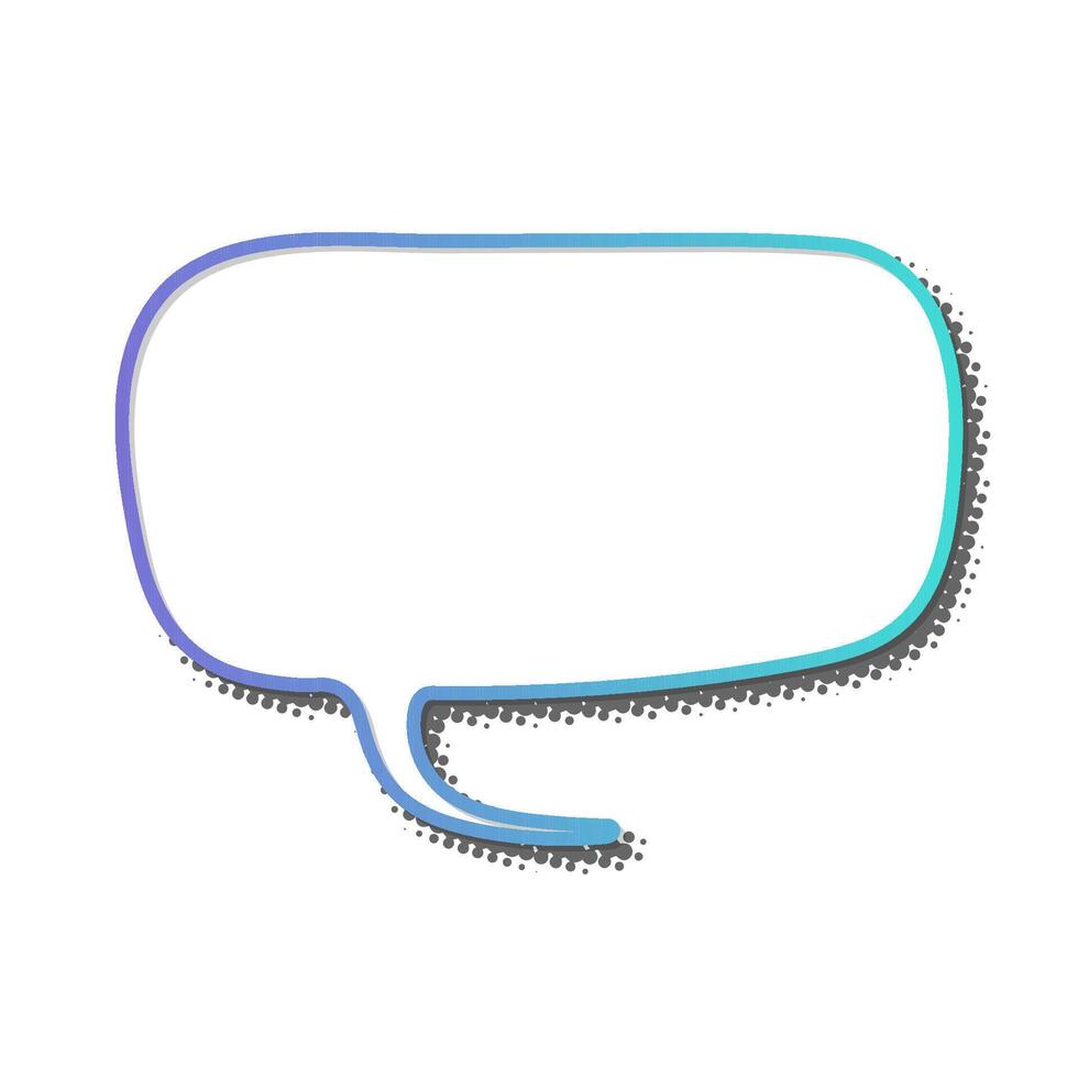 Colorful speech bubble design with vibrant outline details vector