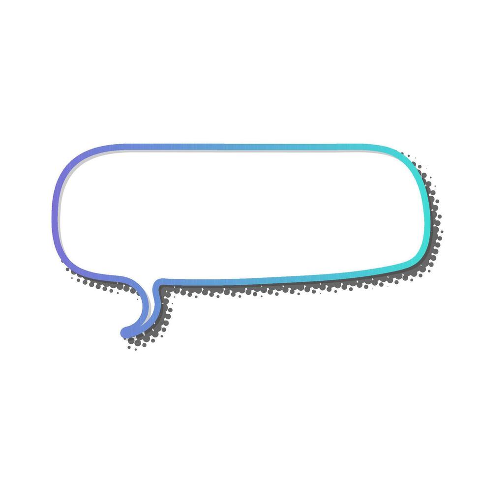 Colorful speech bubble outline on a light background design vector