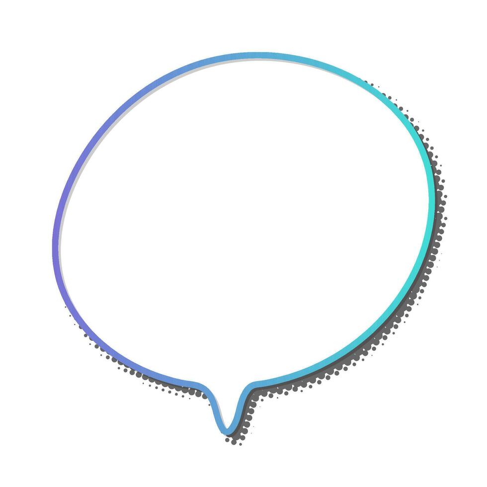 Unique speech bubble design with gradient color scheme vector