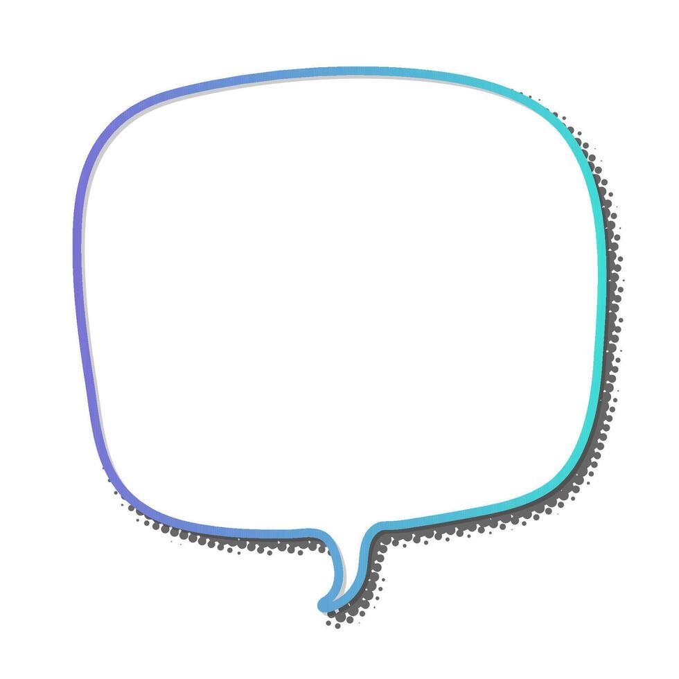Creative blank speech bubble design for storytelling or captions vector
