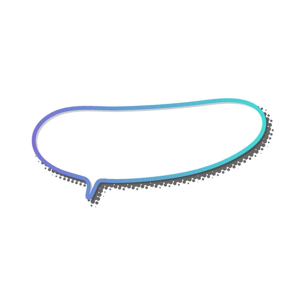 Creative speech bubble design in vibrant colors on a flat background vector