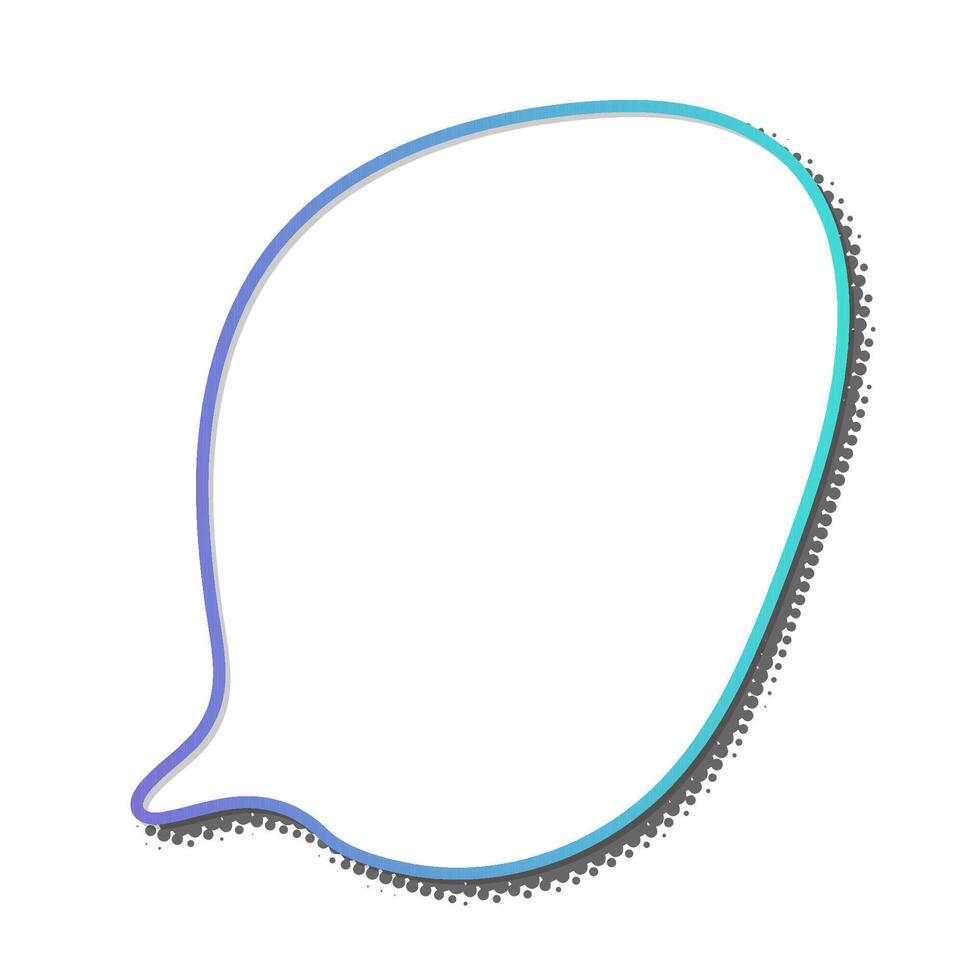 Outline of a speech bubble design on a white background vector