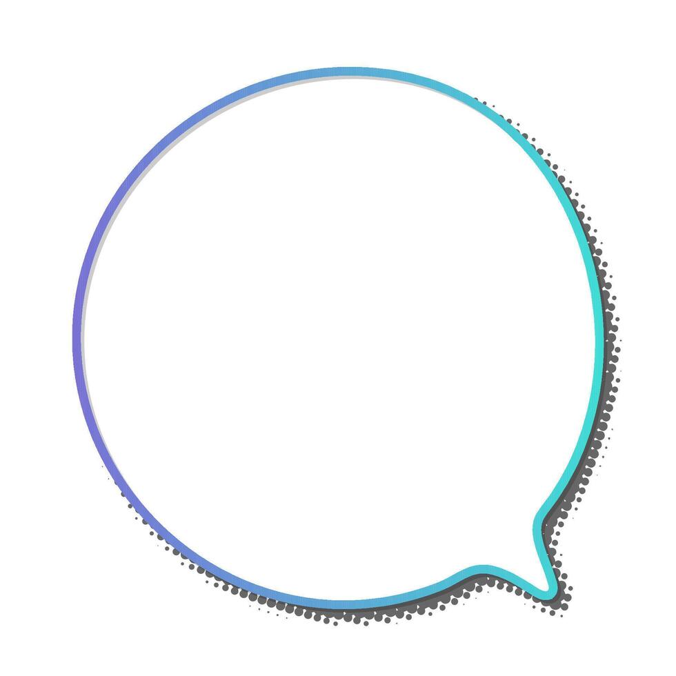 Chat bubble outline with gradient design in modern style vector
