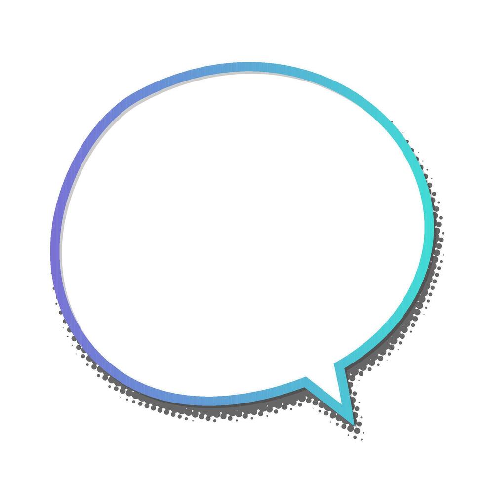 Empty speech bubble symbol on a white background vector