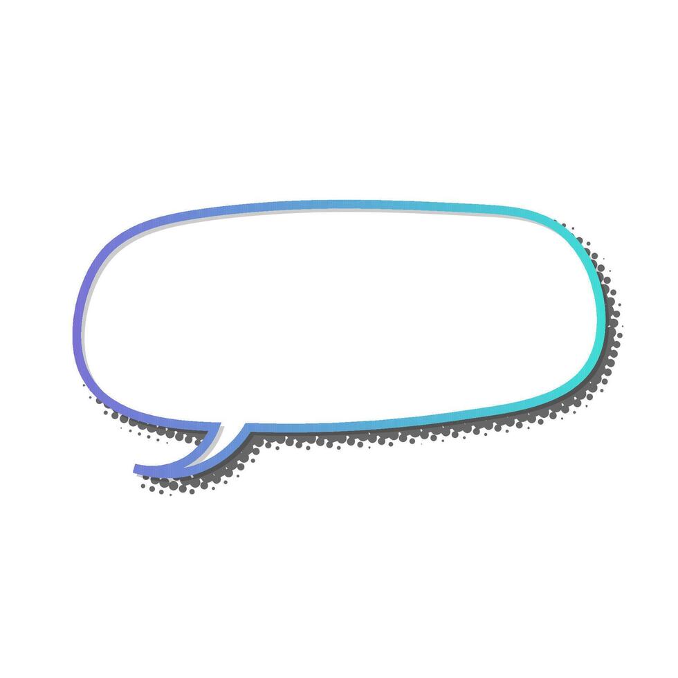 Creative speech bubble design with vibrant gradient colors vector